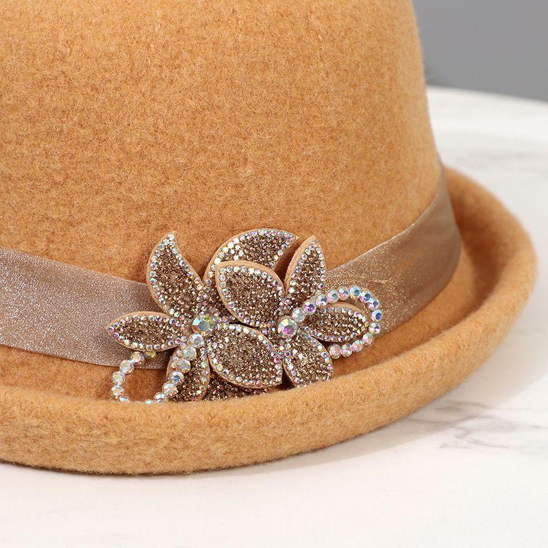 Hut Damen Herbst- und Wintermode Beckenhut Gestrickter Wollzylinder Mittelalterliche und ältere warme Bucket Hat