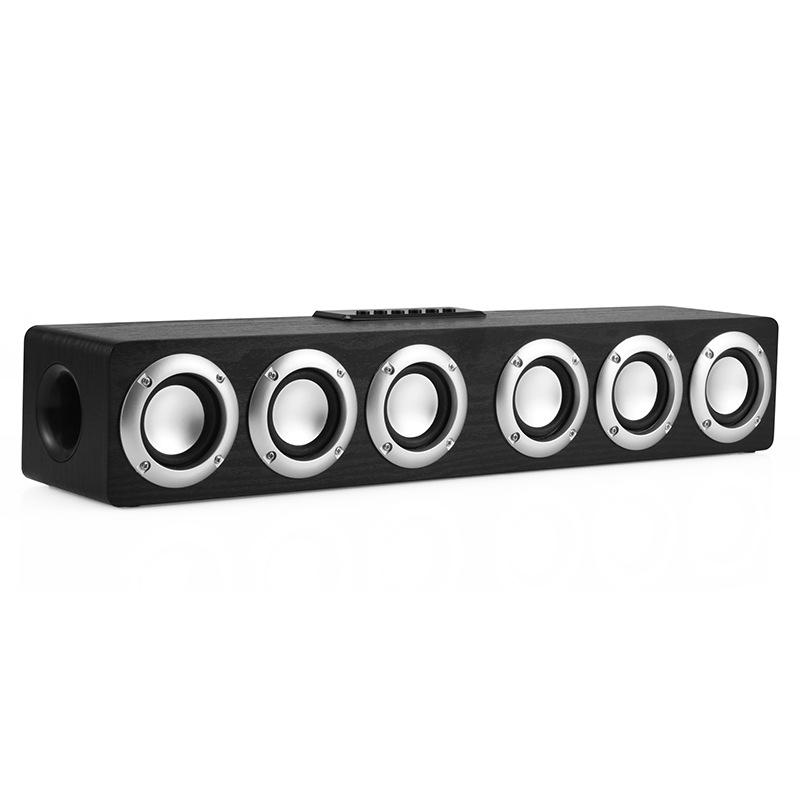 M1 Wooden Bluetooth Wireless Desktop Speaker with 6 Speakers and U Disk Support