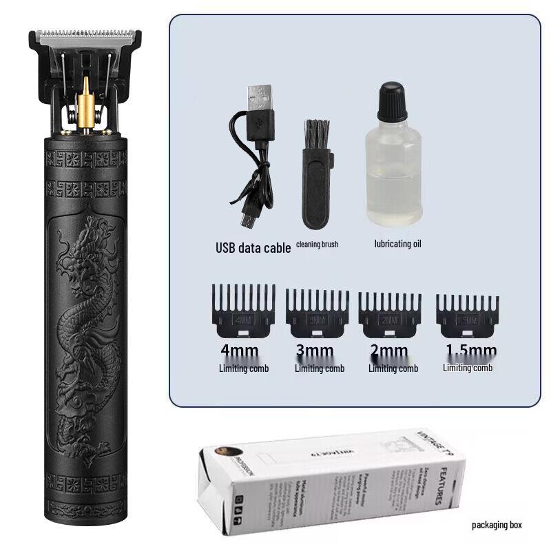 Electric Hair Clipper & Shaver - Precision Oil Head Carving & Bald Cut