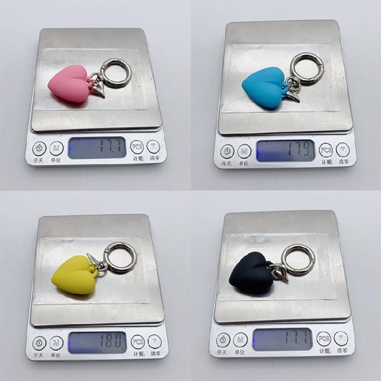 Colorful Heart Keychain Love Shape Bag Charm Pendant Decoration Handmade Jewelry