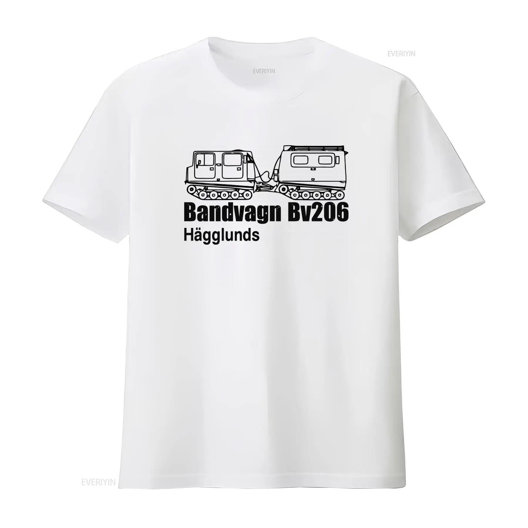 

Bandvagn Bv206 Hgglunds Sweden Tanks Transport Swimmer Chains Print T Shirt for vintage Washed Breathable Stretched Versatile 5XL різнокольоровий