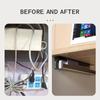 1pc 8.5cm/3.35in Under Desk Cable Management Tray Self Adhesive Cable Storage Rack Basket for Power Strip Adapter Useful