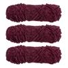 3 Skeins Chenille Yarn Soft Blanket Yarn Polyester Velvet Fancy Fluffy Yarn Knitting for Crochet Weaving Scarf, White