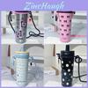 Ceramic Inner Lined Style Large Capacity Travel Mug With Handle And Straw For Office Use