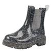 Moda 2024 Damskie Buty Botki Damskie Klasyczne Nowoczesne Botki Damskie Okrągły Nosek Wsuwane Platforma Kwadratowy Obcas Buty Damskie
