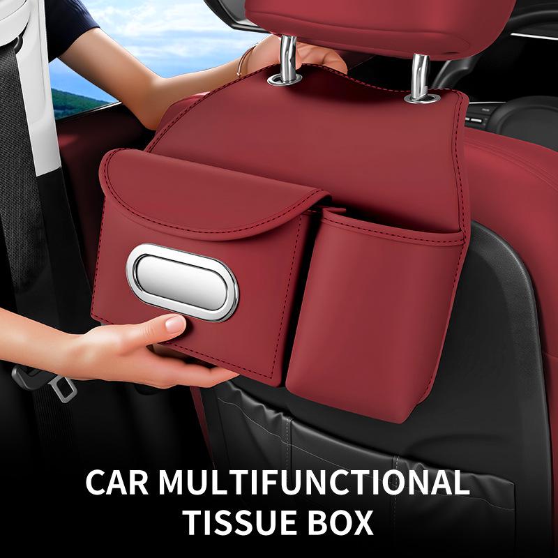 Car Seat Back Organizer with Tissue Box Holder