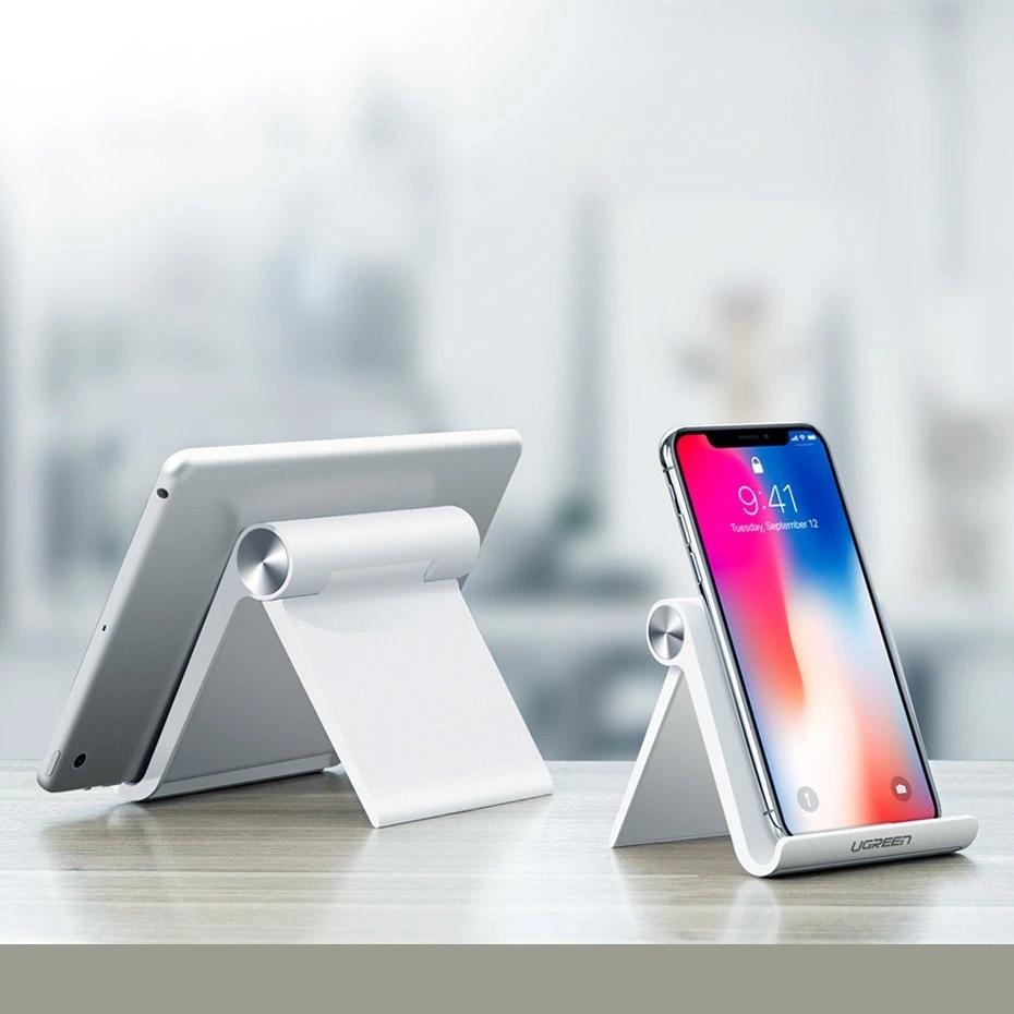 Ugreen LP115 Universal Adjustable Stand for 4.7-11" Tablets and Smartphones, Sleek White Design, Compact Size 120x107mm