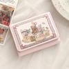 Girl's Dream Bunny Bear Wallet: Cute Harukano Picnic Series, Anti-Demagnetization, Multi-Card Slots, Snap Button Design.