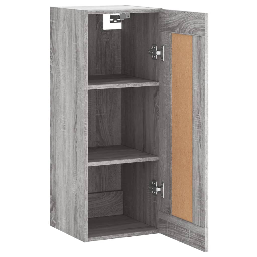 Wall Mounted Cabinet Grey Sonoma 34.5 x 34 x 90 cm Particleboard