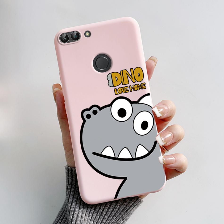 For Huawei P Smart 2018 Case Cute Cat Bear Cartoon Frog Soft Cover For Huawei P Smart FIG-LX1 5.65 Inch Case Coque Fundas Shell