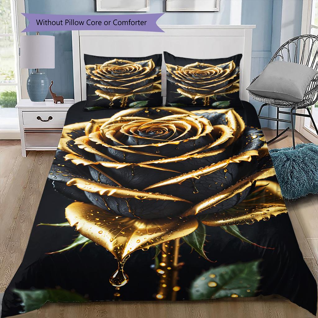 Set cu cuvertură și fețe de pernă cu model de desene animate Decorare casă Cadou de ziua de naștere (1 * husă de pilotă + 2 * fețe de pernă, fără miez)