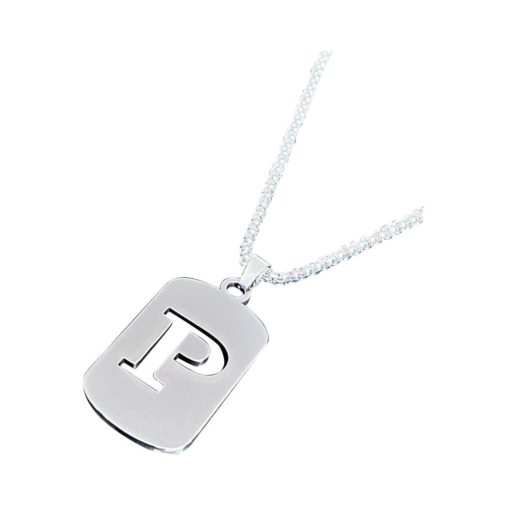 26 English Hollow Titanium Steel Non-fading Jewelry Necklace High-grade  And Winter Sweater Chain