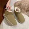 Fashion New Snow Boot Style Short Mini Winter Sheepskin Boots Women Waterproof Natural Wool Ankle Boots Fur Lined Ankle Warm Flat Shoes
