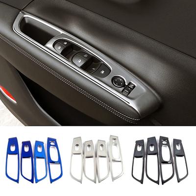 Voor Renault Koleos 2017-2020 LHD Binnenste Deur Armleuning Raambedieningsschakelaar Knop Paneel Afdekking Sierlijst Roestvrij Staal Voor Samsung QM6