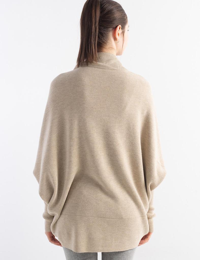 Wool Striped Batwing Sleeve Cardigan Women's Knit Shawl Loose Cloak Sweater Coat