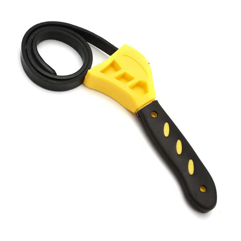 Adjustable Multi-Size Rubber Belt Wrench for Auto Repair and Plumbing