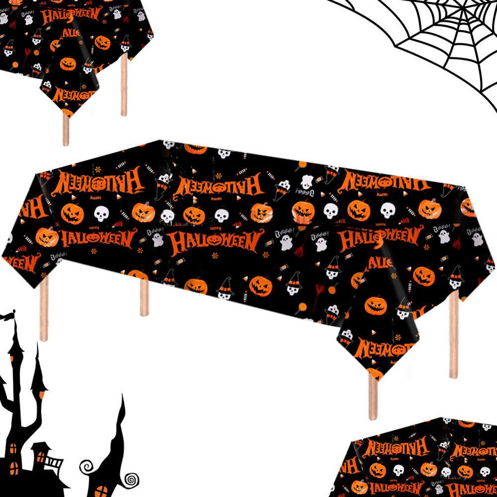 For Camping For Halloween Gathering Halloween Tablecloth Festive Gathering 137*274cm Easy Clean Party Tablecloth