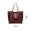 New All Matching Fashionable Handbags Simple Oil Wax Leather Casual Women's Shoulder Bags Large Capacity Tote Bags