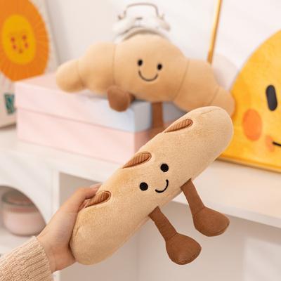 Kreativer Croissant Anhänger Plüschtier Puppe Baguette Puppe Mädchen Tasche Schlüsselanhänger Stoffpuppe