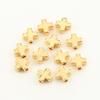 10pcs Copper Beads Charms Cross Heart Star Moon Beads Plated Crafts Color Retention Beads for Jewelry Making Diy Bracelet Necklace