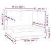 VidaXL Pallet Cushions 3 Pcs Turquoise Oxford Fabric 360877