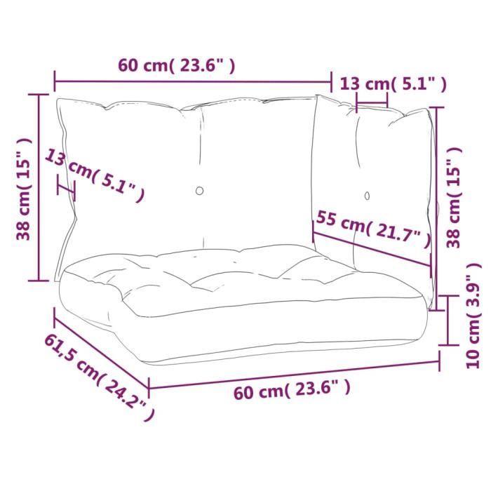 VidaXL Pallet Cushions 3 Pcs Turquoise Oxford Fabric 360877