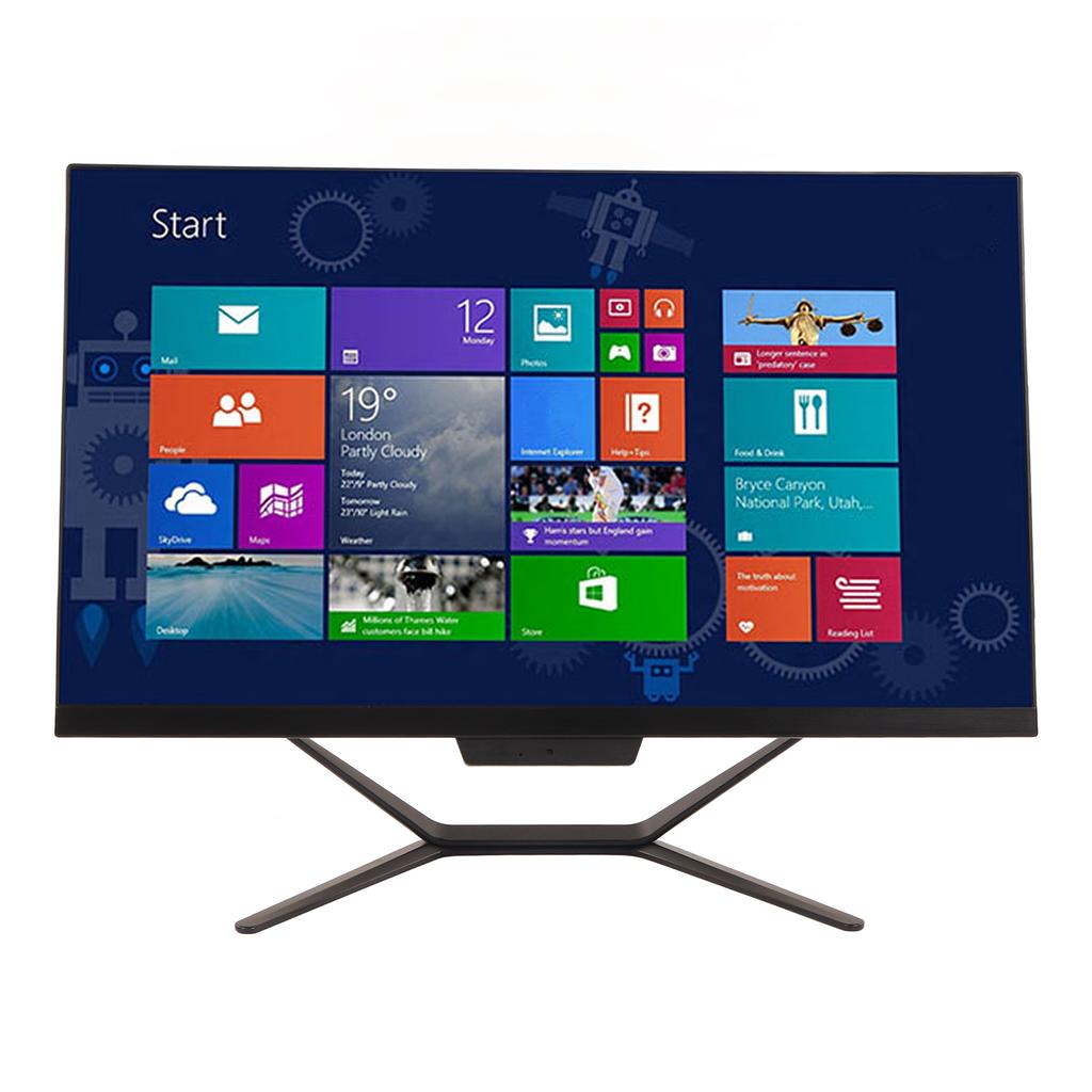 All in One Desktop Black 23.8 Inch FHD 1920x1080 with Camera J4125 CPU 8G DDR4 4 Core AIO Desktop