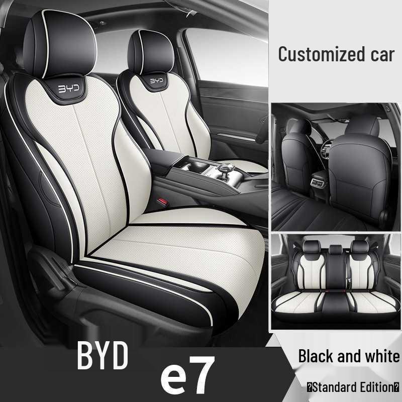 2026 BYD e7 Car Seat Cover - Perforated Leather, Breathable, Full Coverage, All-Season Cushion BYD e7 Specific 5-Seater