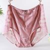 Women's Plus High Lingerie Waist Sexy Knickers Lace Hollow Mesh Briefs Underwear Panties