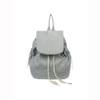 Korean Plaid Drawstring Backpack: Large-Capacity, Versatile, Lightweight Nylon School Bag