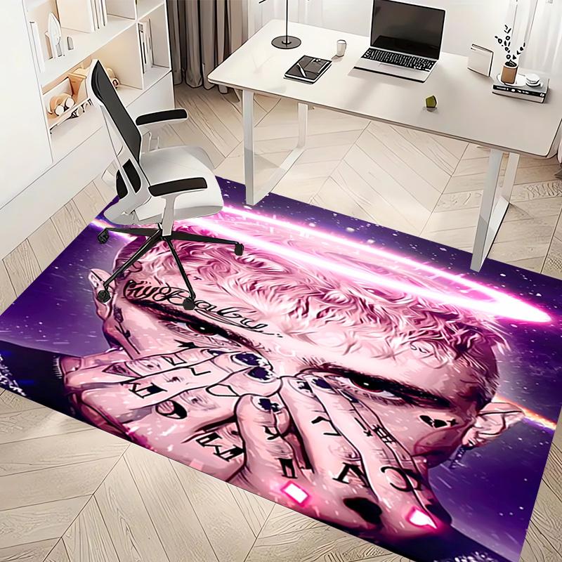 1 Stück Lil Peep Druck Teppich - Weich, Waschbar, Rutschfest, Innenmatte, Wohnzimmer, Home Office Dekorativer Teppich, Büro Dekorativ