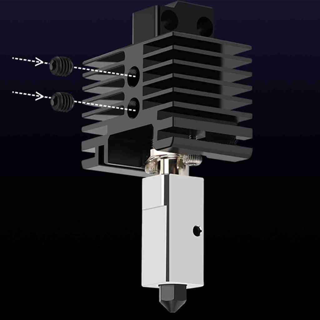 Hotend Kit 0.2mm Hardened Steel Nozzle Extruder Hot End with 2510 Fan for Bambu P1P P1S 3D Printer 0.2mm Nozzle Hotend Kit