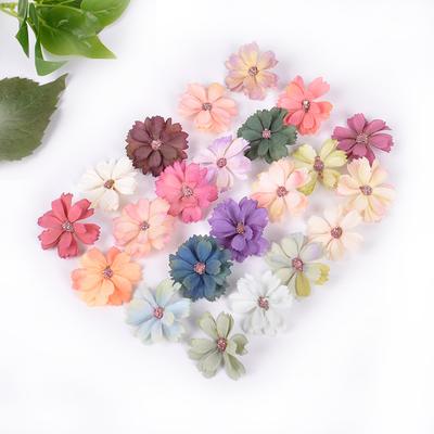 Convenient Packaging Size DIY Flower Decoration Silk Flower Heads