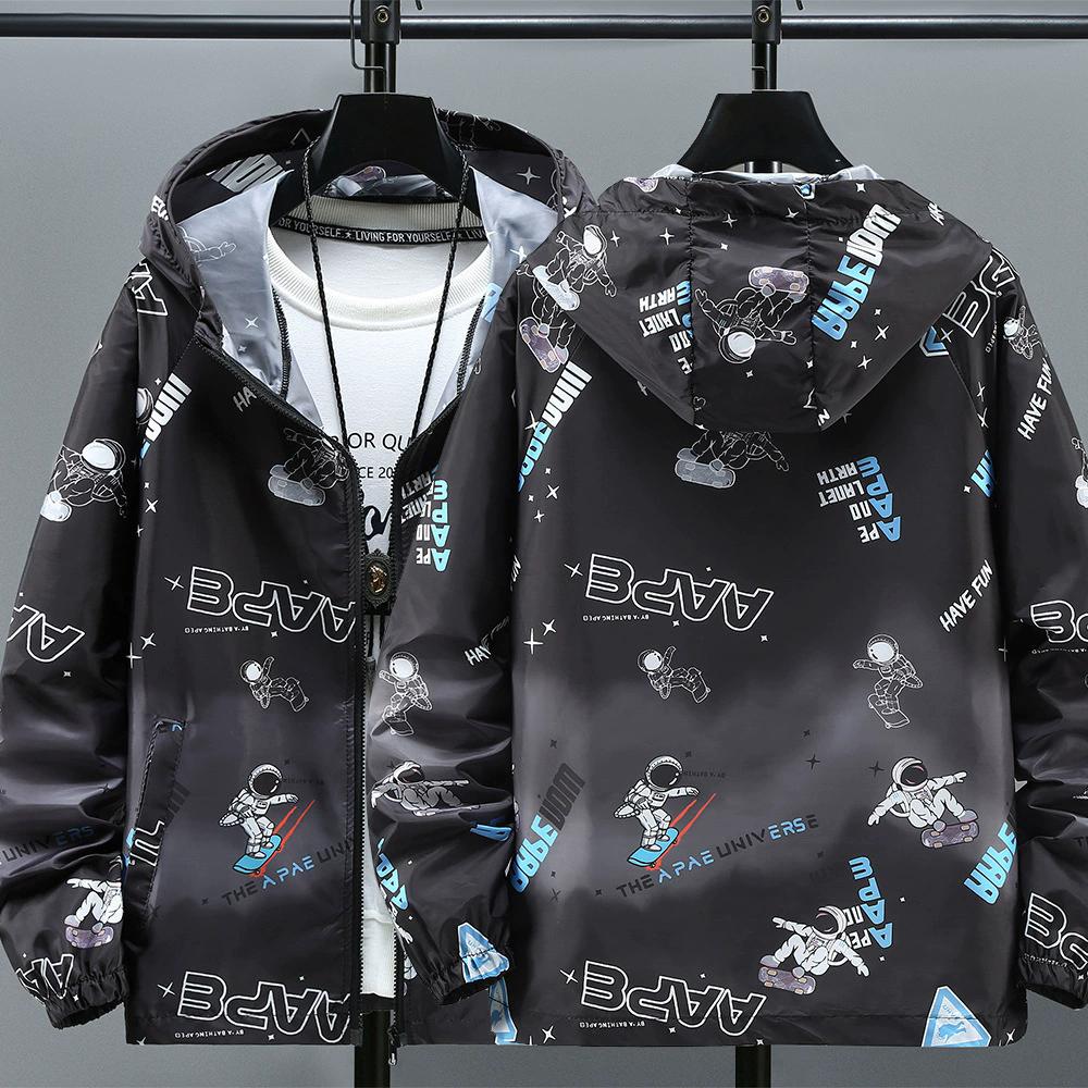 

Летняя печатная солнцезащитная одежда для мужчин на открытом воздухе быстросохнущая S-5XL 2XL чёрный