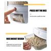 Food Grain Storage Container 6 Grid Rice Dispenser Rotatable Sealed Grain Food Storage Box Large