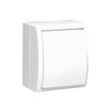 Single-pole surface-mounted switch IP54 AQW1/11, white Aquarius