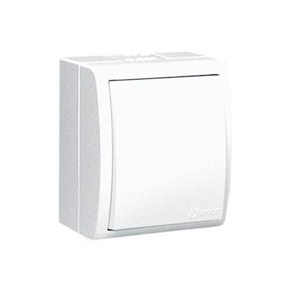 Single-pole surface-mounted switch IP54 AQW1/11, white Aquarius
