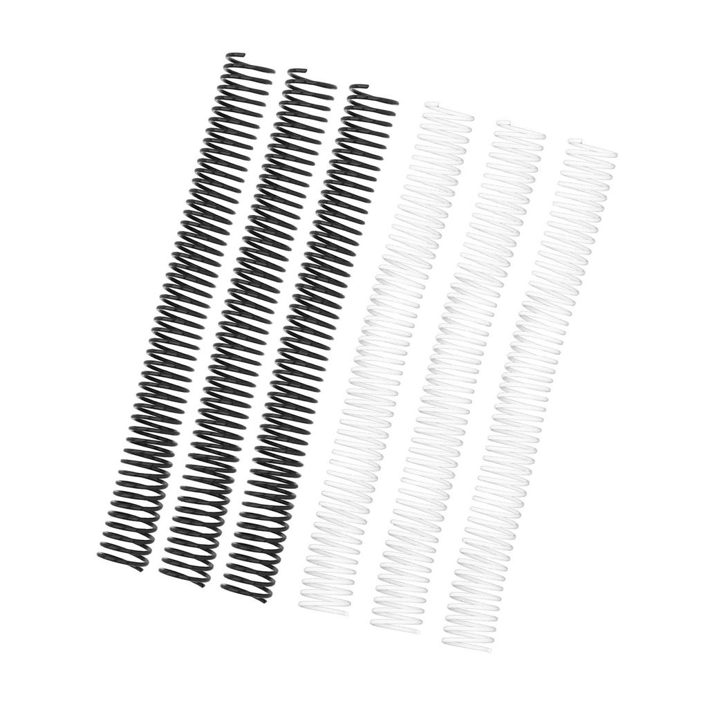 35PCS  Paper Binding Coils 25.4mm Diameter 48 Loops 4:1 Pitch Plastic Spiral Wire Spines 215 Sheet