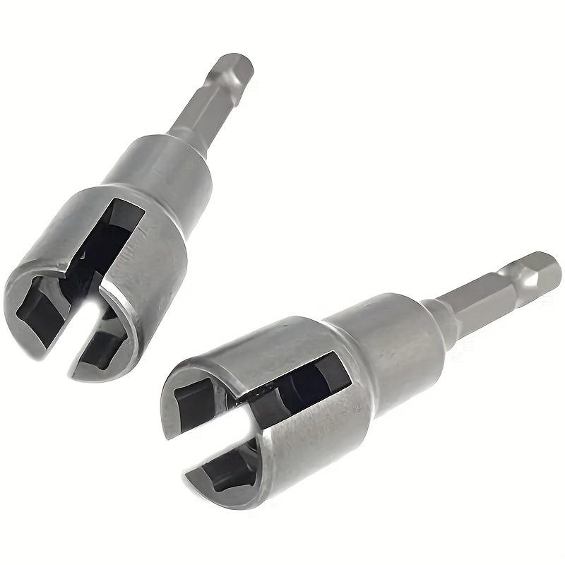 1/4" Hex Shank Butterfly Socket Adapter Wing Nut Drill Socket Wrench Tool Set 65Mm For Power Wing Nut Driving
