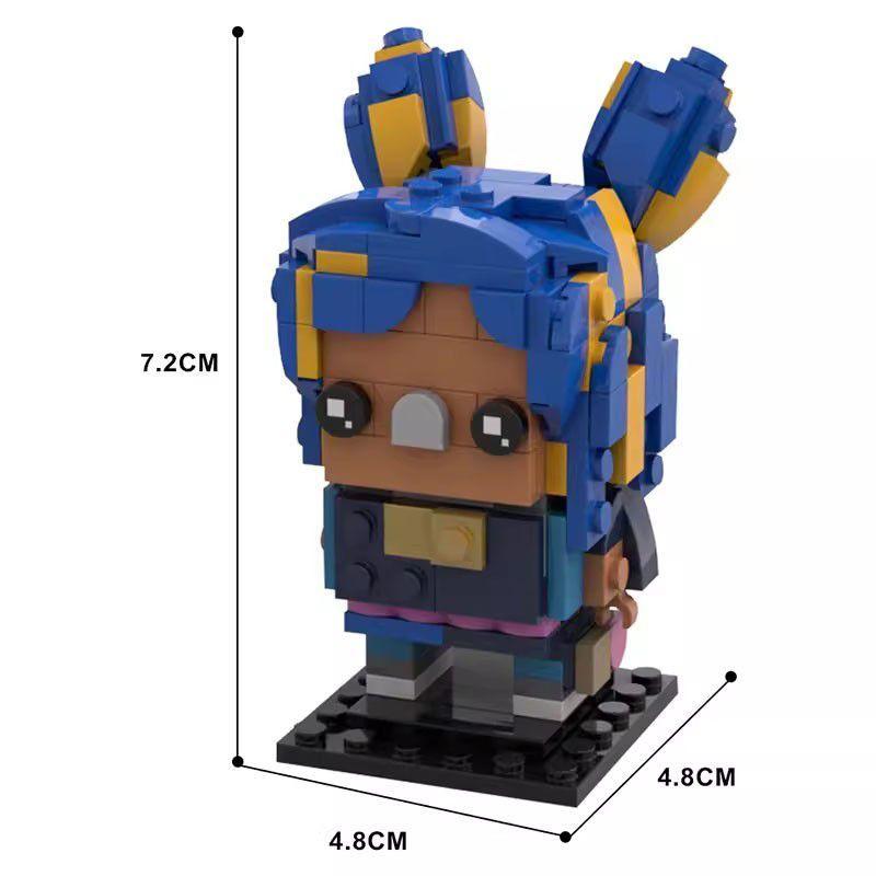 MOC Fearless ContractValorant Assembled Building Blocks Square Head Doll Children's Building Blocks Toy