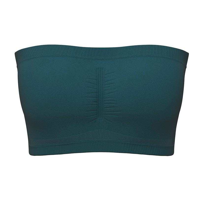 

Бюстгальтер большого размера Двухслойный Однострочный Круглый Без бретелек Женский со съемной грудной подушечкой Без плечевого ремня Обернутое Женское Невидимое нижнее белье 6XL зелёный