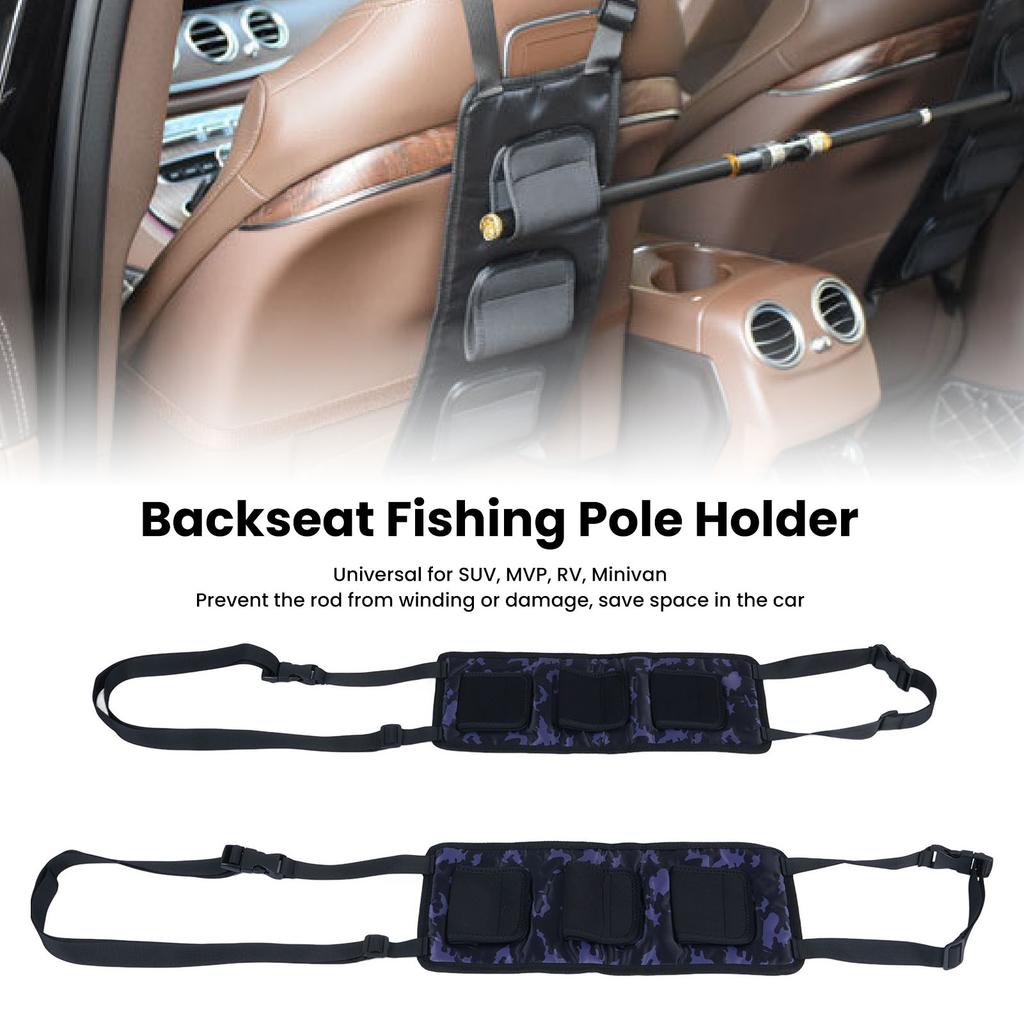 Suporte de Vara de Pesca para Carro Design Grande Capacidade Organizador de Varas de Pesca para Assento Material de Mergulho para SUV MVP RV Minivan