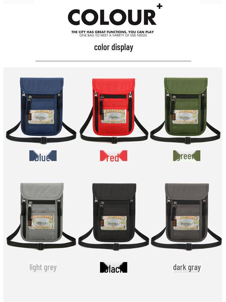 Multifunktionale, diebstahlsichere Passtasche zum Umhängen für Reisen