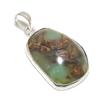 Chrysoprase Gemstone Handmade 925 Steling Silver Jewelry Pendant 1.73" SU-9639