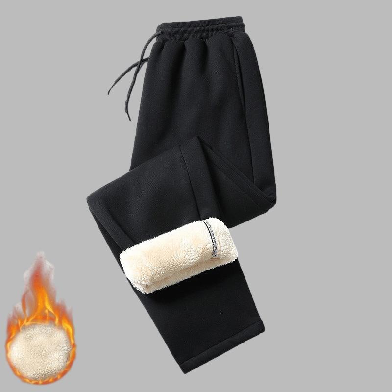 Pants Men Autumn Winter Thickened Fleece Outerwear Casual Pants Warm Sports Sweatpants