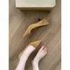 Red suede single shoes shoes soft flat bottom with skirt gentle evening shoes