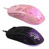 383 Gaming Mouse Lightweight Hollow Honeycomb Hole RGB USB Wired Mice 2400 DPI 6 Buttons Optical Mice for PC