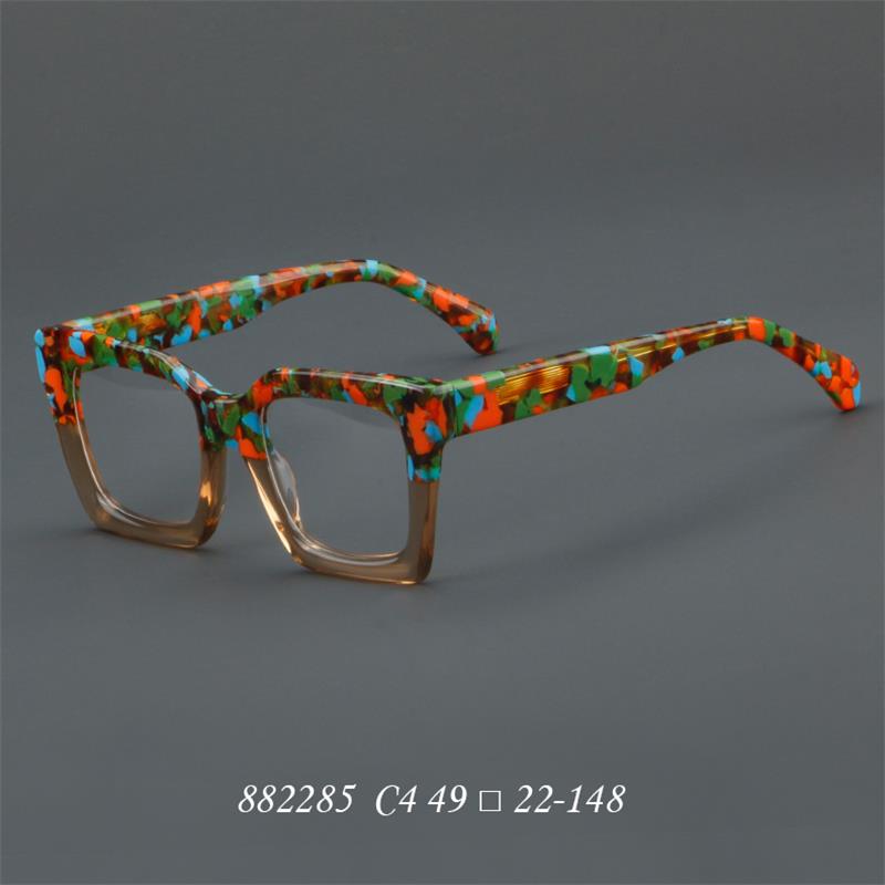 Black Oversized Square Acetate Reading Glasses for Women Men Fashion Big Frame Presbyopia Eyewear Anti Blue Light