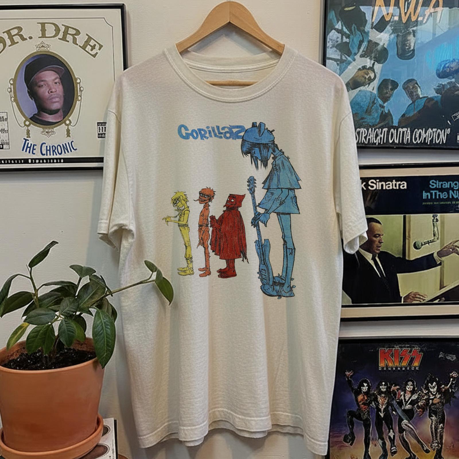 Gorillaz Washed T-Shirt White M 3XL