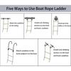 Portable Marine Boarding Rope Ladder Outdoor 5 Step Boat Rope Ladder Durable